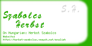 szabolcs herbst business card